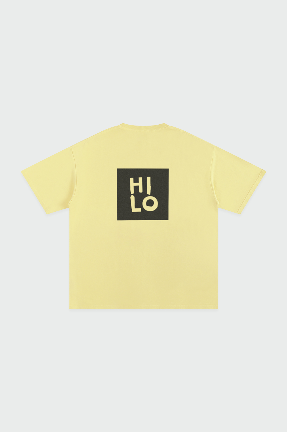 HILO Square Pure Cotton T-Shirt Light Yellow