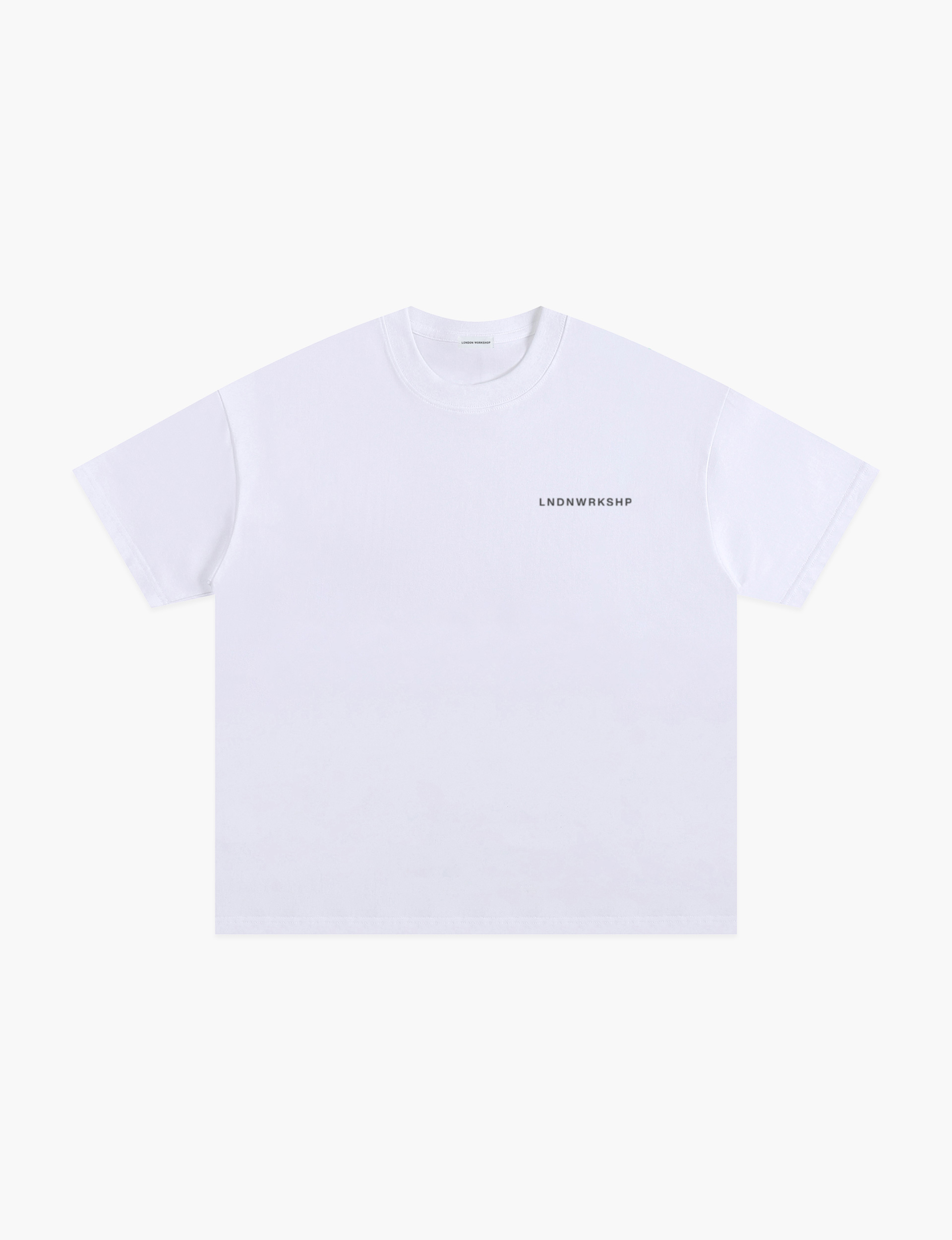 Fractal Oversized Cotton T-Shirt White