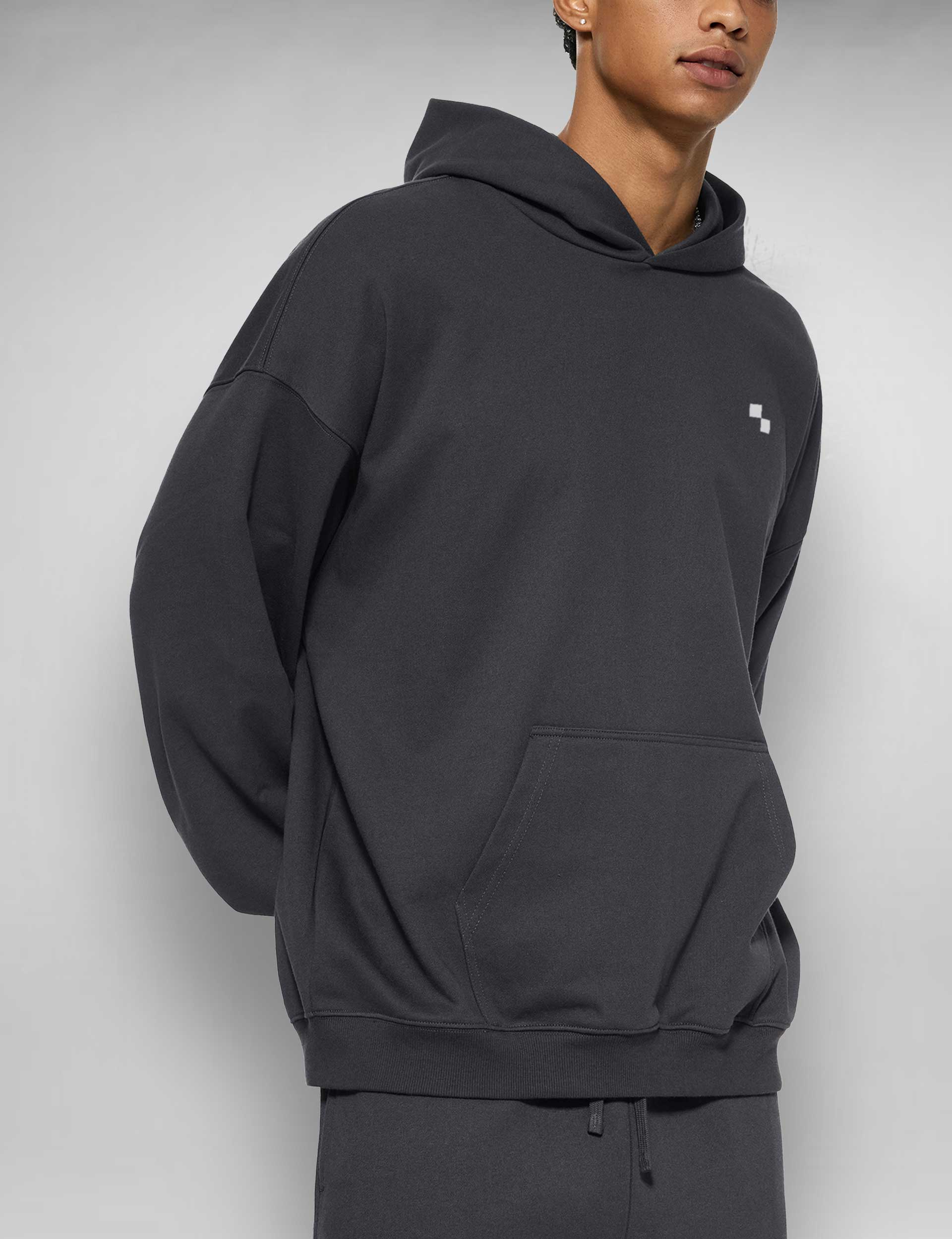 hilo-squares-hoodie-dark grey